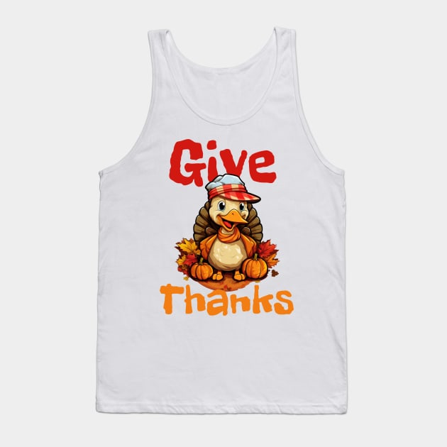 Give Thanks Tank Top by FehuMarcinArt